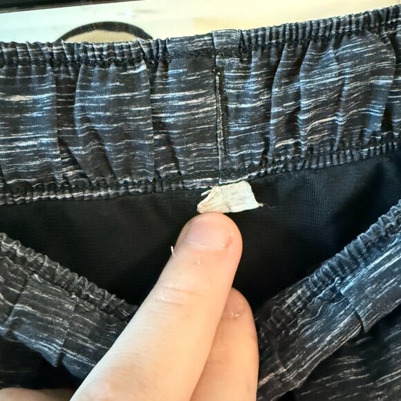 Lululemon Heathered Black Surge Shorts – Size Large - Picture 3 of 6